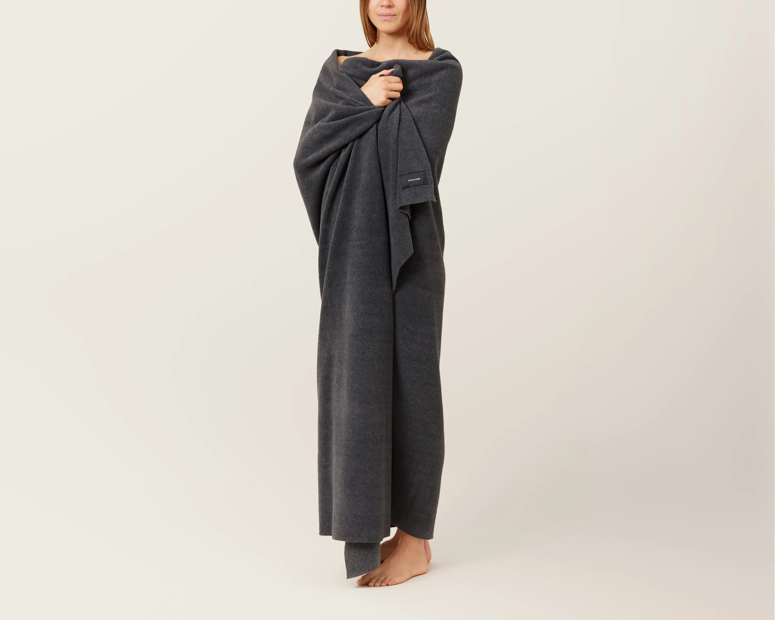 Himalaya fleece tæppe - Dark Grey - Image 2
