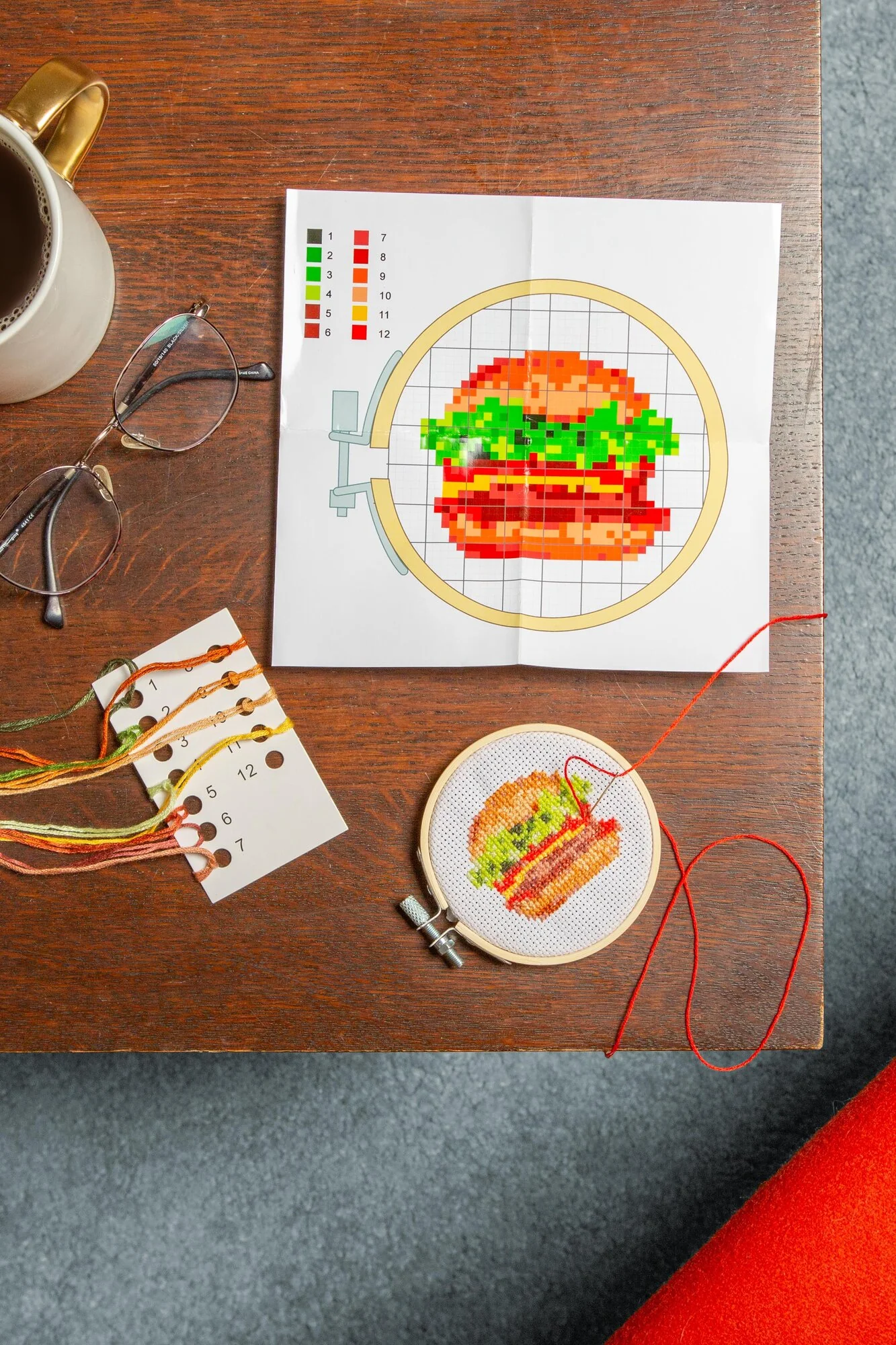 Burger broderikit - Ø9 cm - Image 6