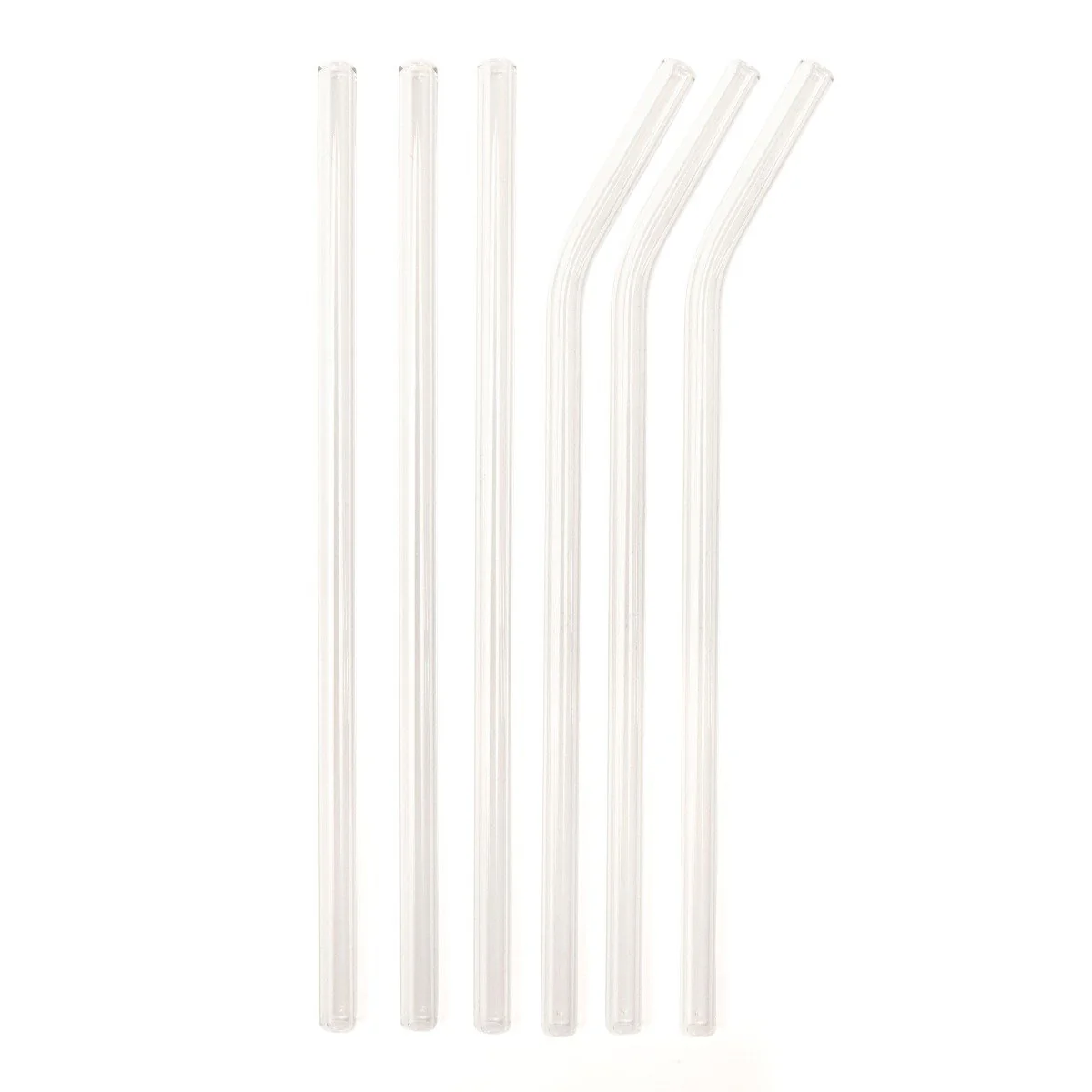 Sugerør - clear reusable (6 stk inkl. børste)