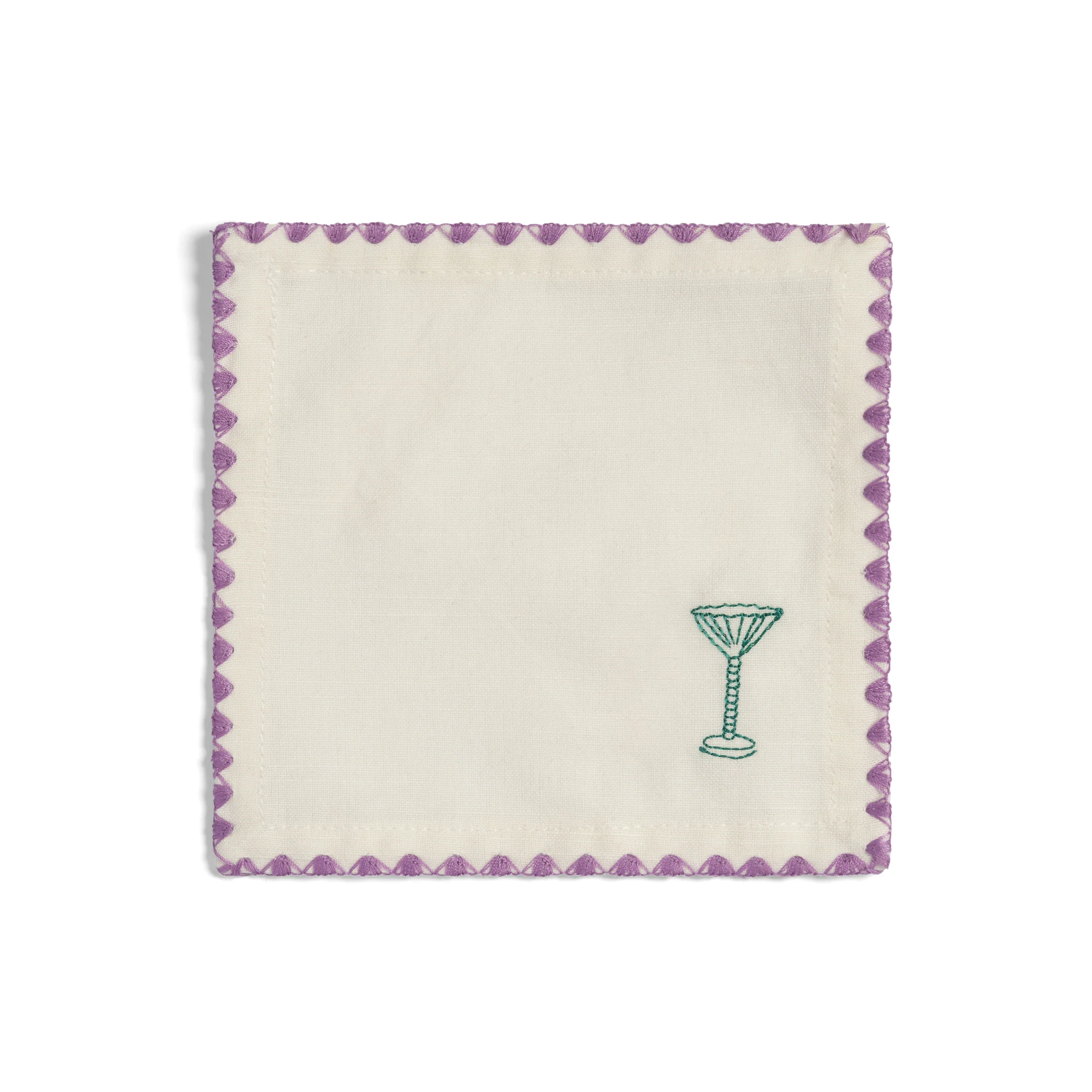 Cocktail zigzag servietter - sæt med 4 - Image 4