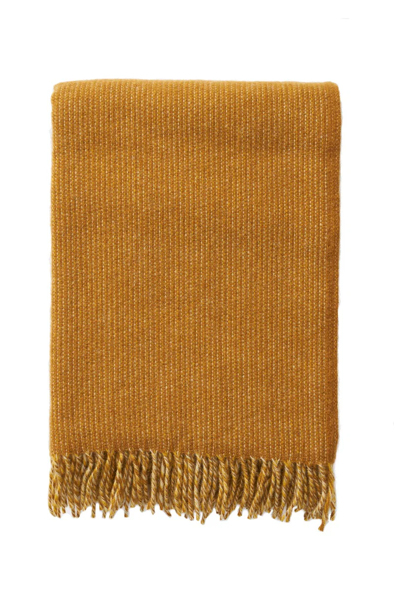 Wolly tæppe, Mustard - 120x170 cm.