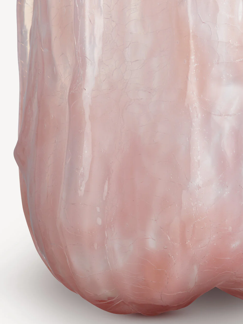 Crackle vase, pink pearl - H27 cm. - Image 4