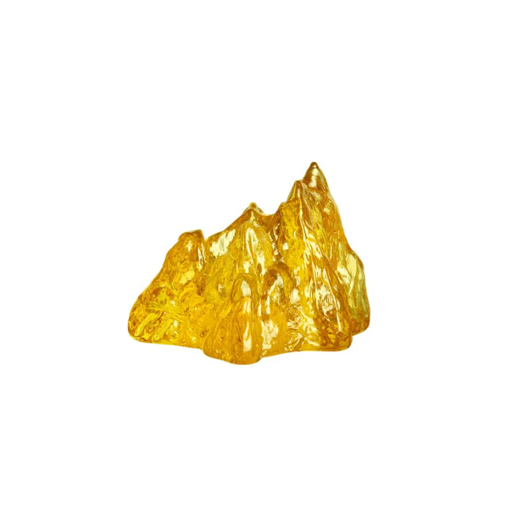 The Rock Ijuslykta lysestage, yellow - H9 cm