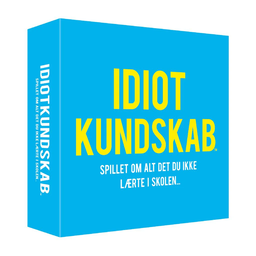 Idiotkundskab spørgsmålsspil - 14x14 cm.