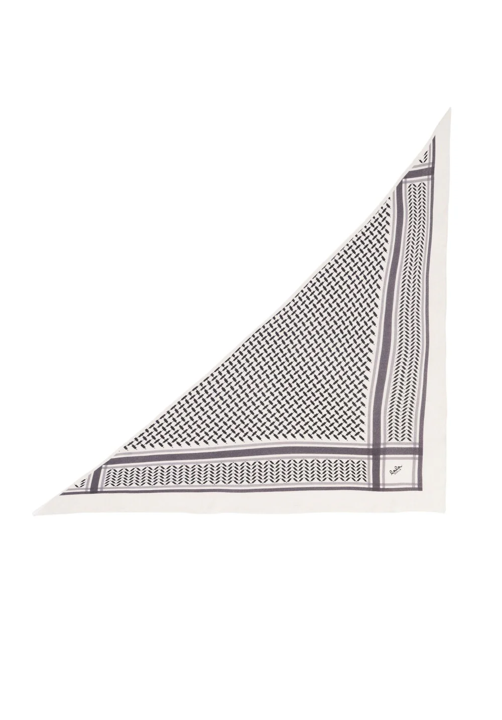 Triangle Trinity Classic halstørklæde, M - Alabastro off-white