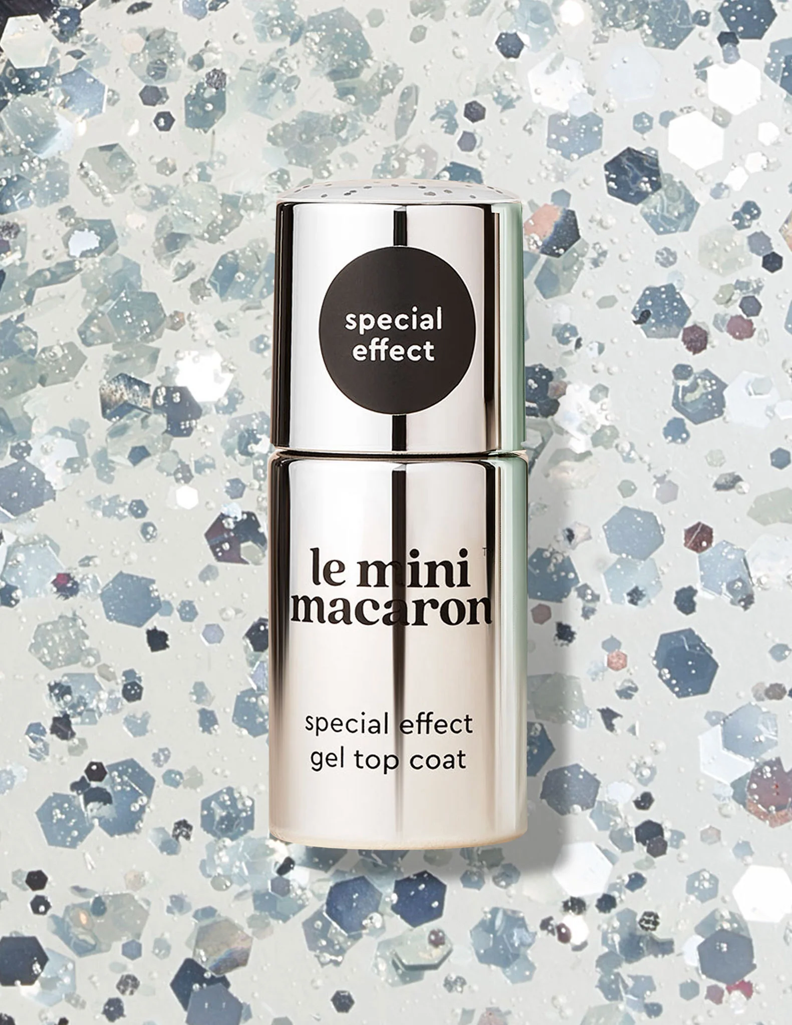Single Gel Topcoat neglelak - Silver Glitter - Image 5