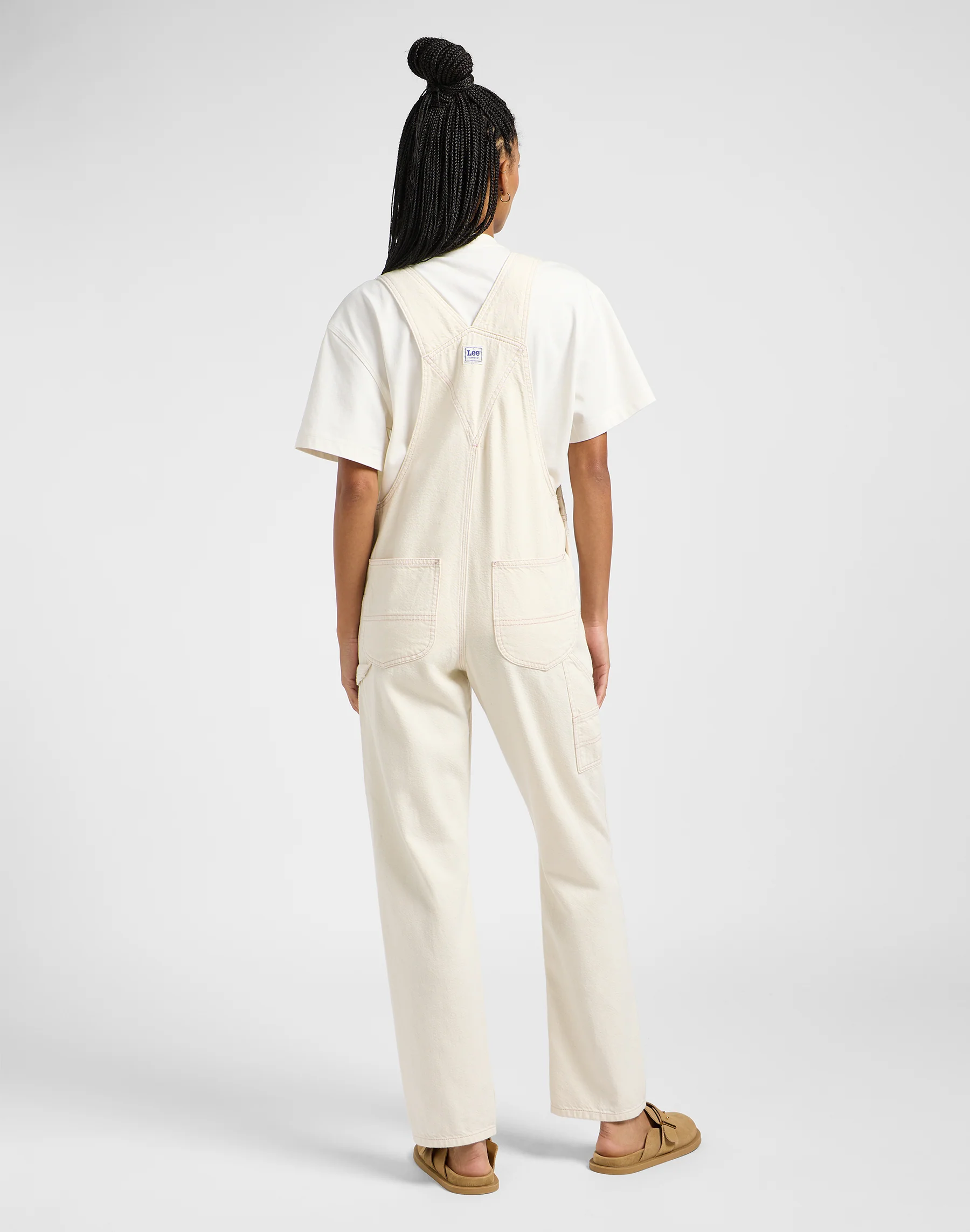 Straight Bib buksedragt - Ecru - Image 4