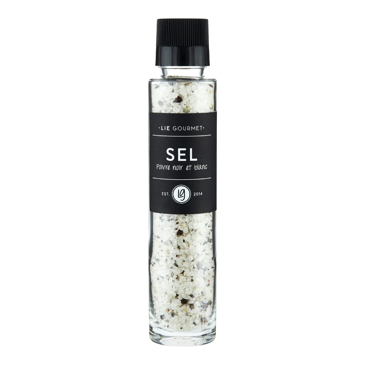 Kværn, havsalt med sort/hvid peber - 290g.
