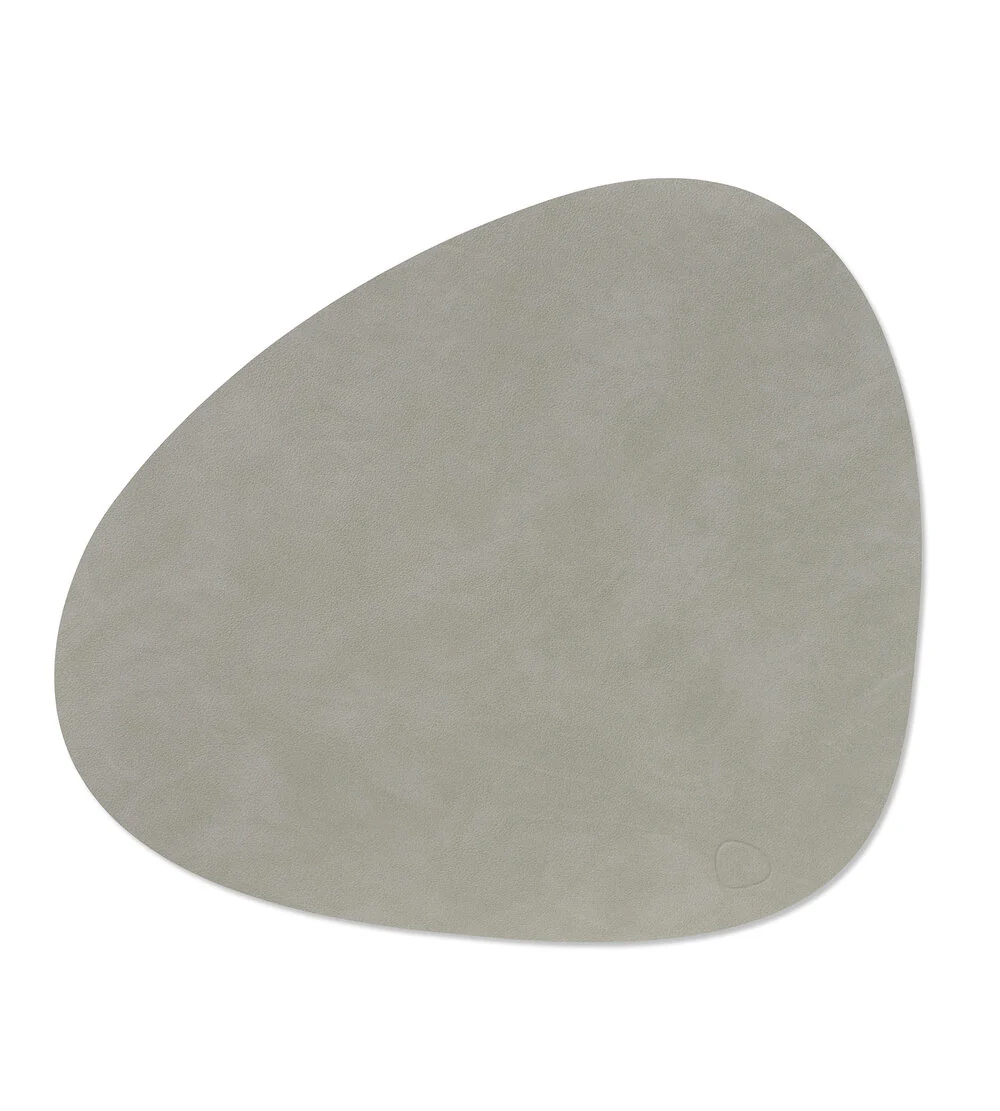 Nupo dækkeserviet curve, lys grå - 37 x 44 cm.