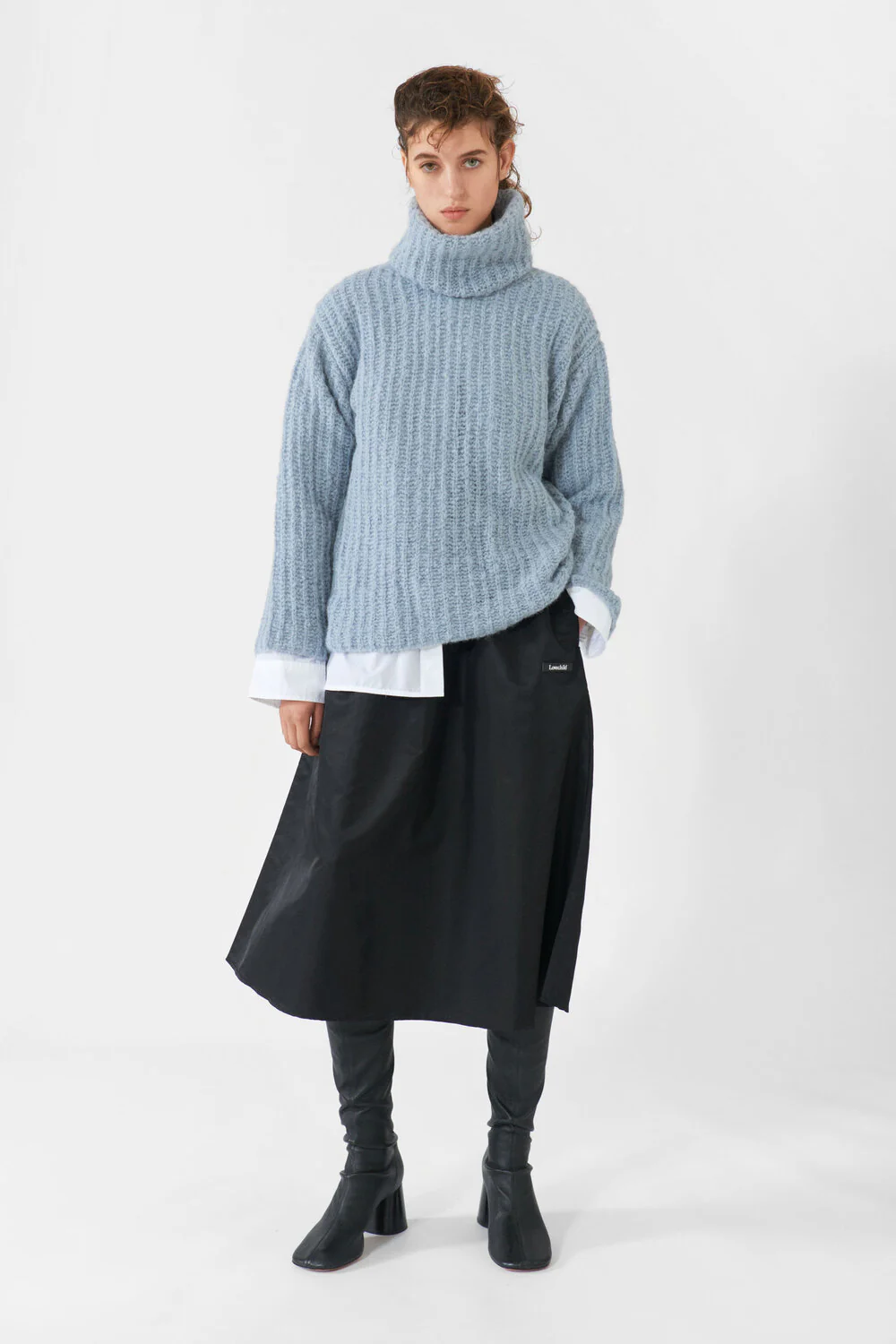 Lauren midi nederdel - sort - Image 5