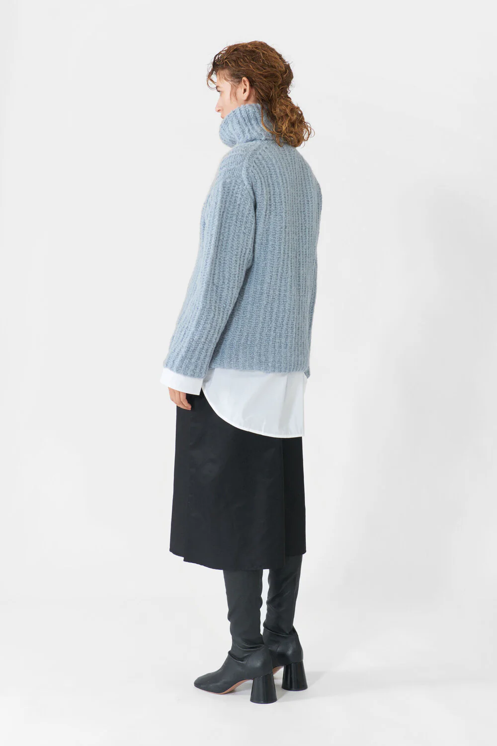 Lauren midi nederdel - sort - Image 6
