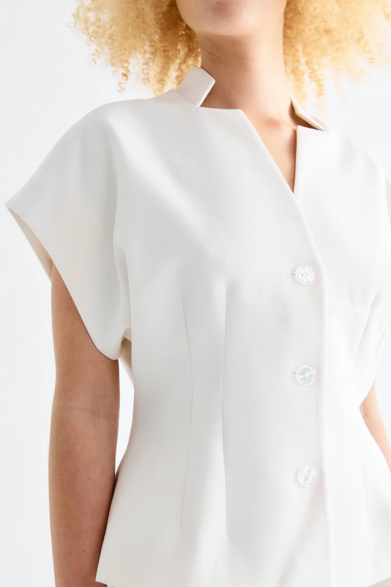 Minju bluse - 007 Egret - Image 4