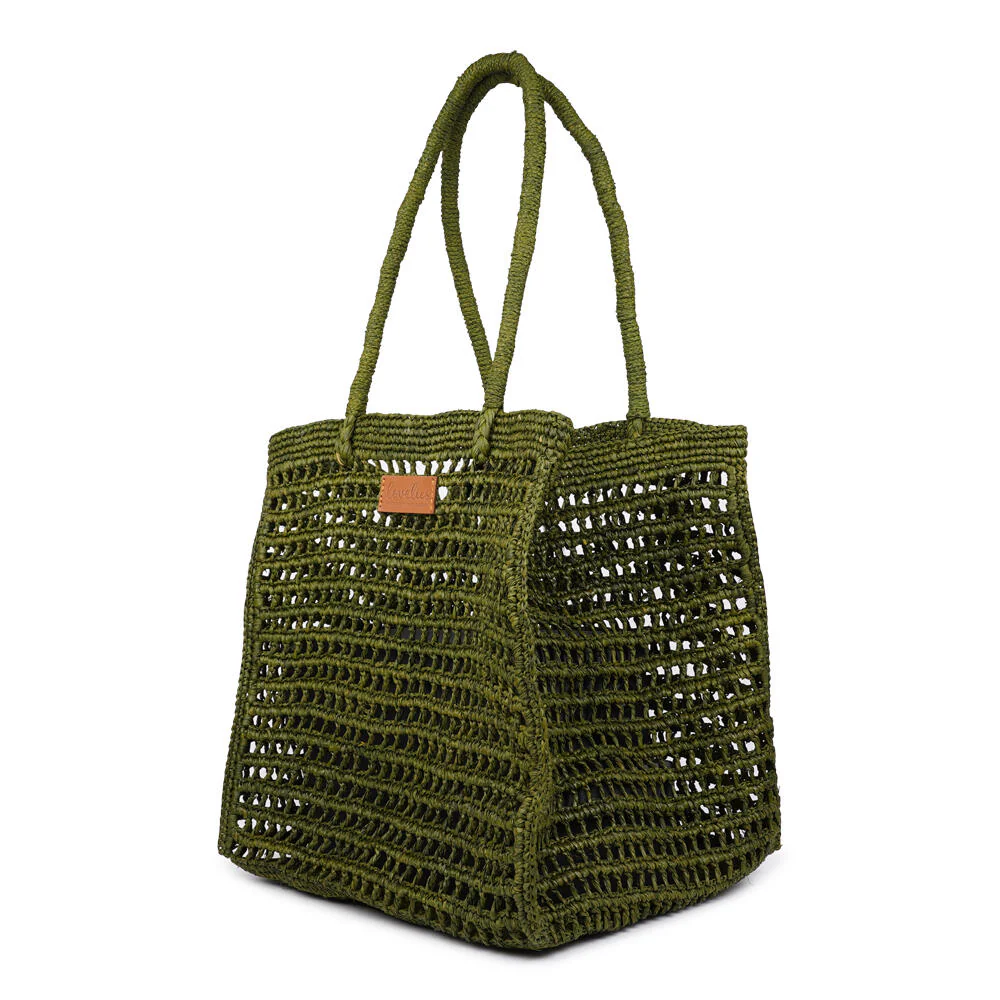 Diavoli Raffia taske - Khaki - Image 3