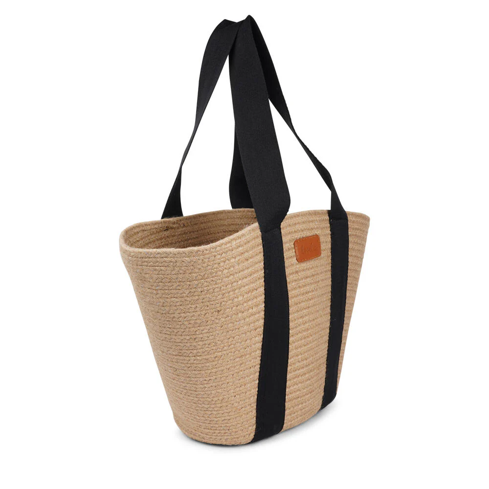 Peppino jute taske - Black/Jute - Image 3