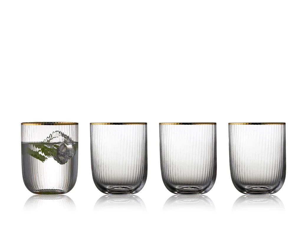 Tumbler Palermo drikkeglas guldfarvet, 35cl - 4stk.