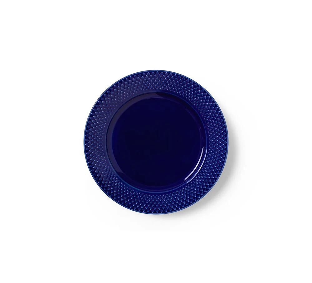 Rhombe Color frokosttallerken, mørk blå - Ø23 cm