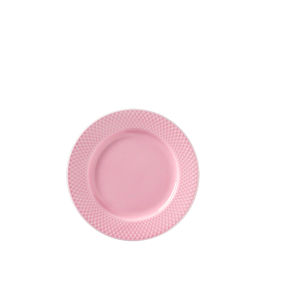 Rhombe Color frokosttallerken, rosa - Ø: 21 cm.