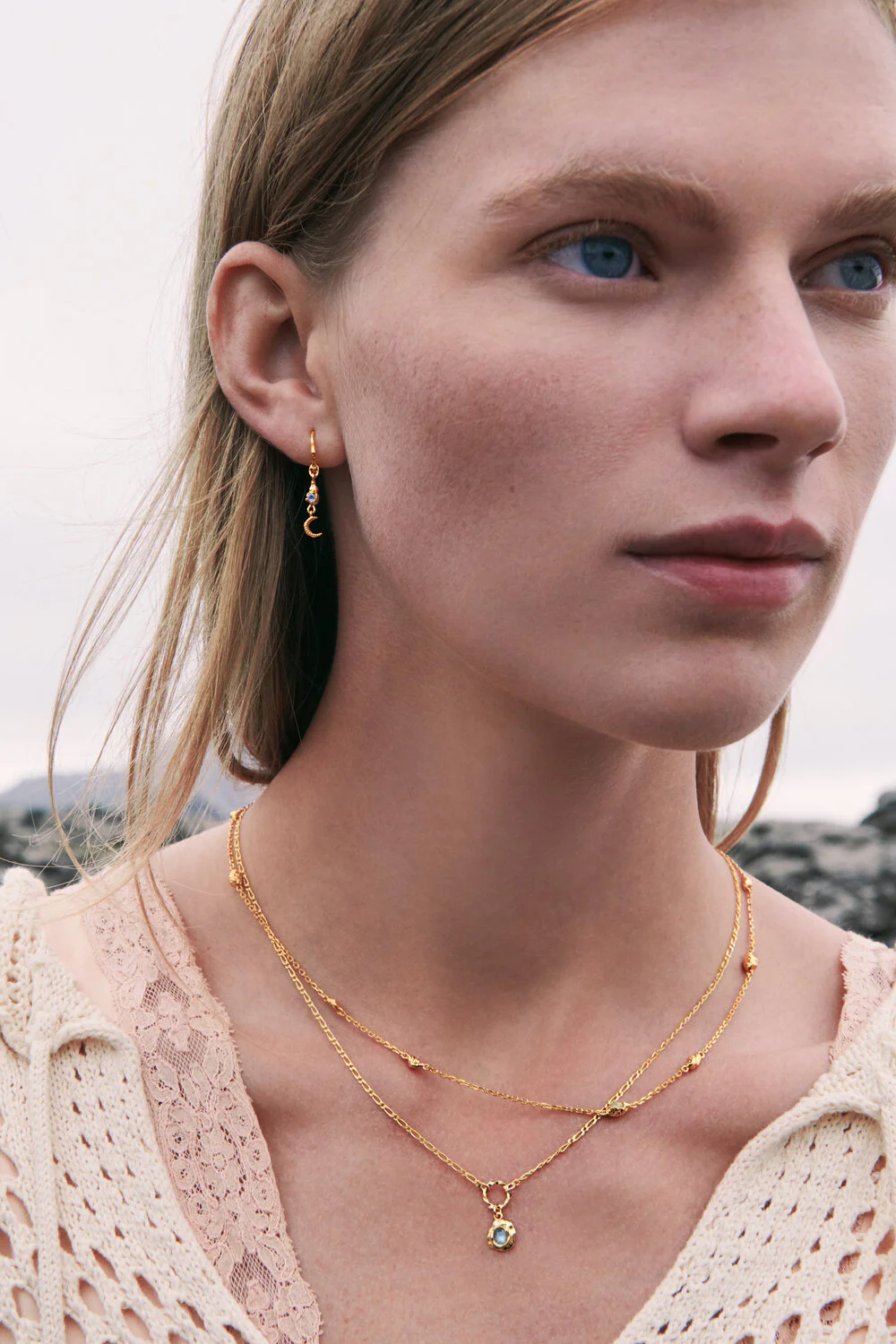 Ember øreringe - 18 karat forgyldt - Image 6
