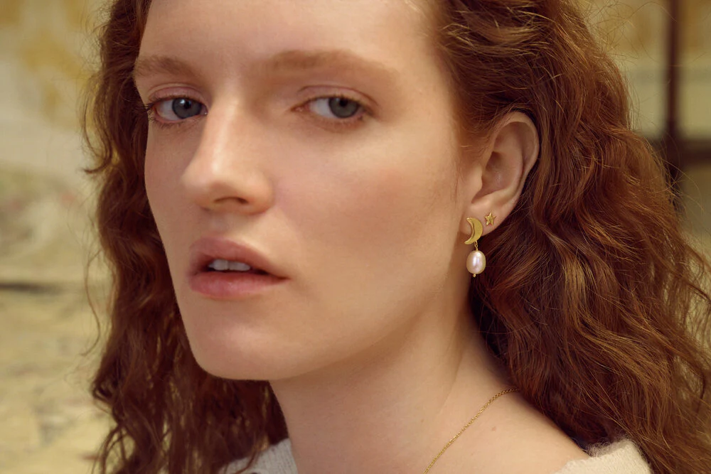 Gabrielle øreringe - forgyldt - Image 2