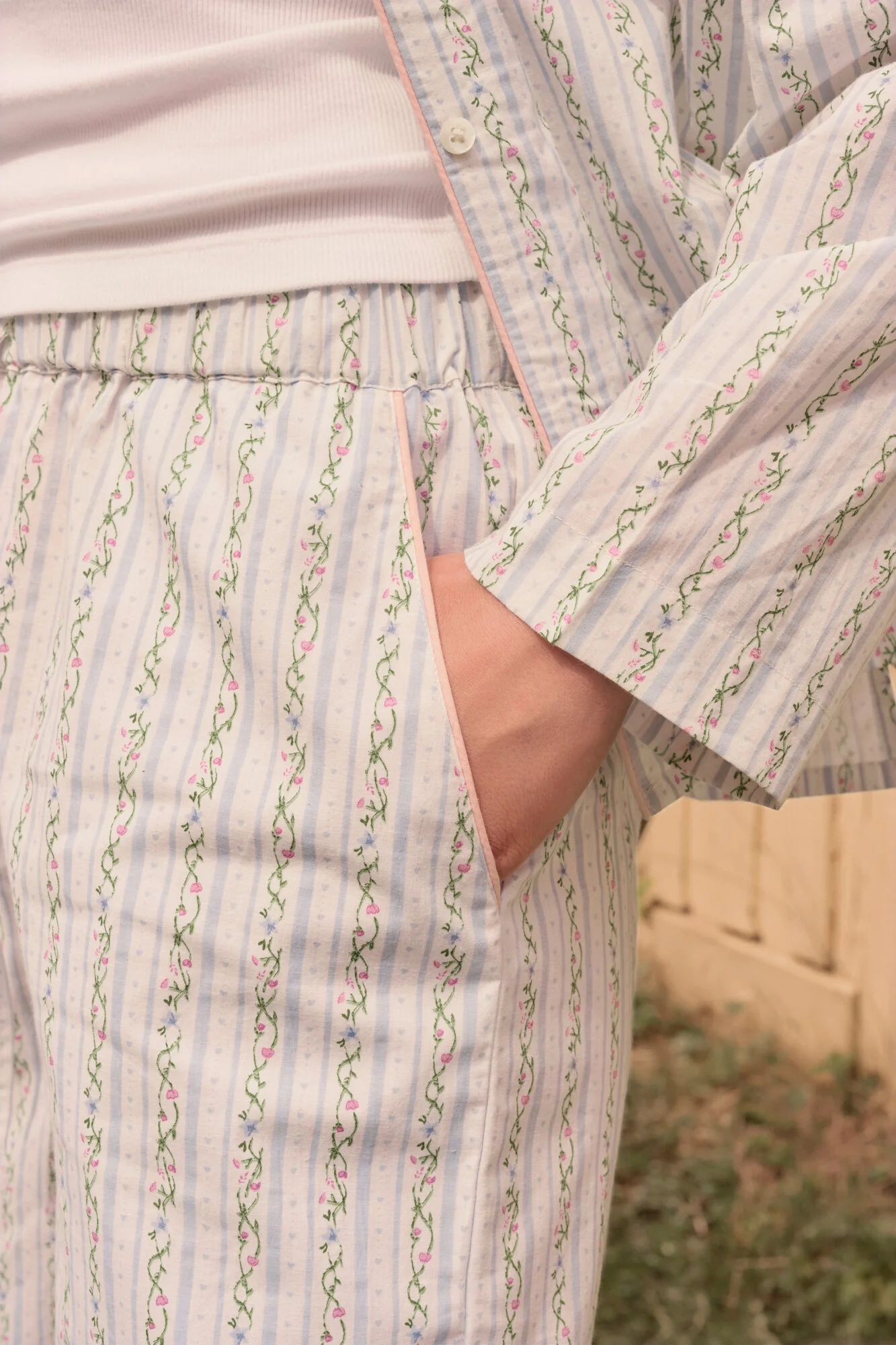 Heather bukser - Summer Stripe Blue - Image 4
