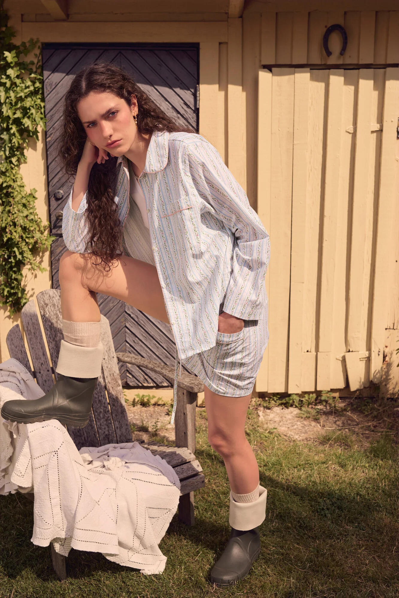Sanha shorts - Summer Stripe Blue - Image 4
