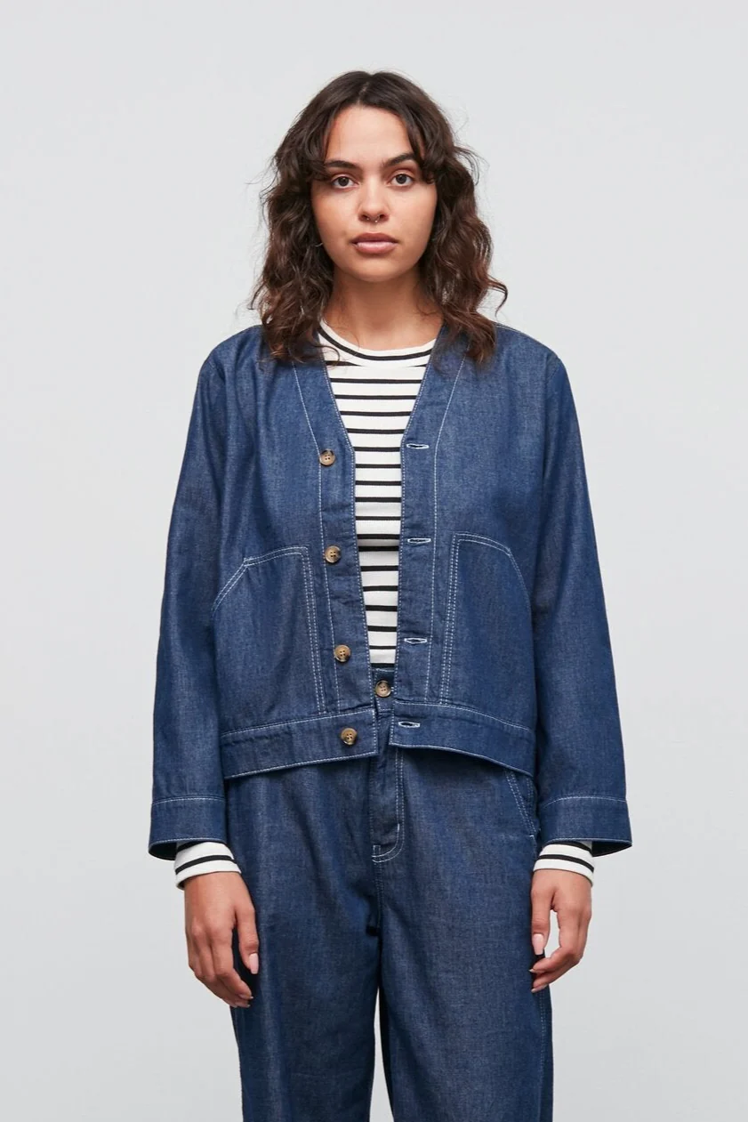 Air Pil denimjakke - Dark Blue Denim