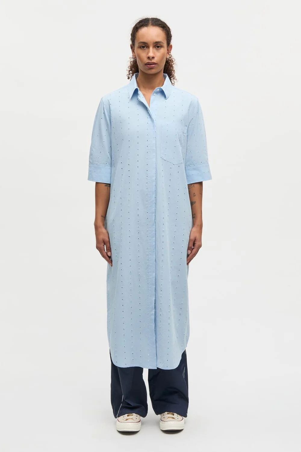 Broda Nancy skjortekjole - Cashmere Blue