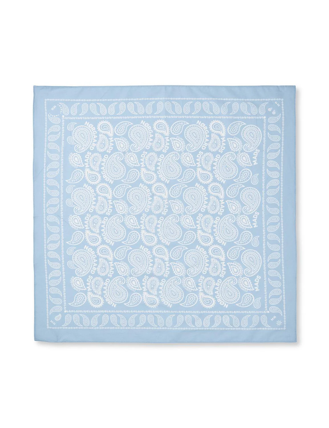 Soft Cotton Paisley Solid bandana - Cashmere Blue