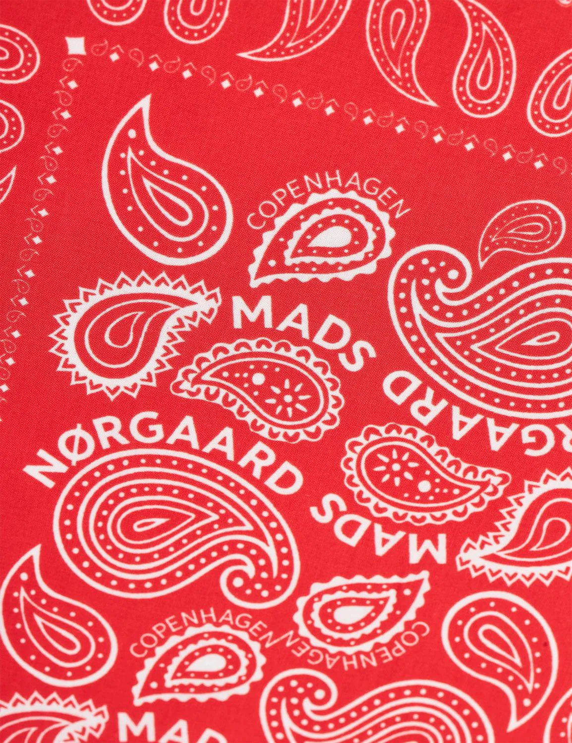 Soft Cotton Paisley Solid bandana - Fiery Red - Image 5