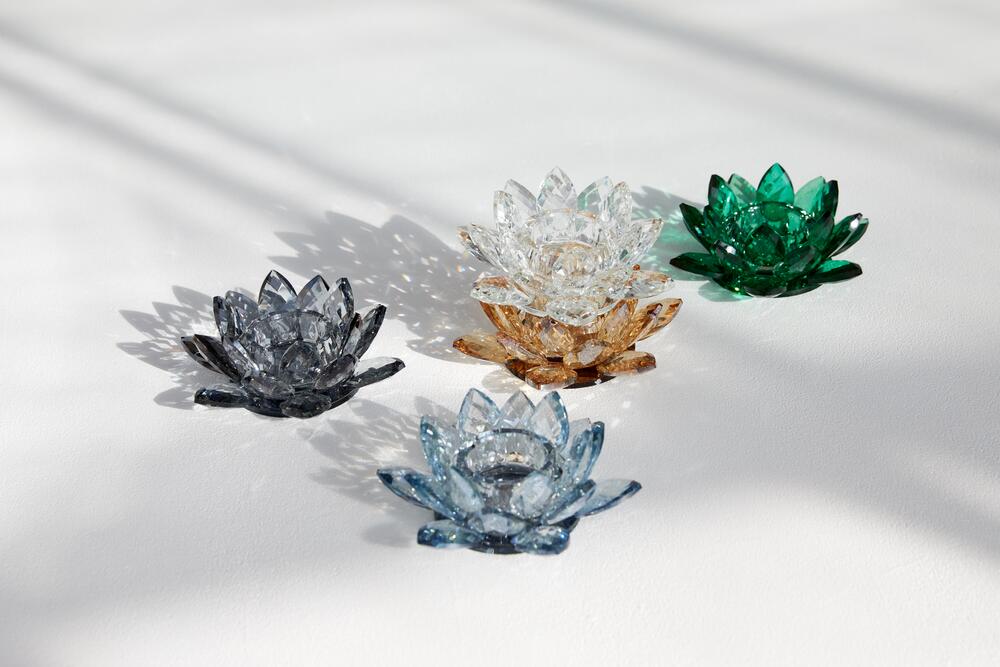 Lotus Votive fyrfadsstage, lille - Light Blue - Image 3