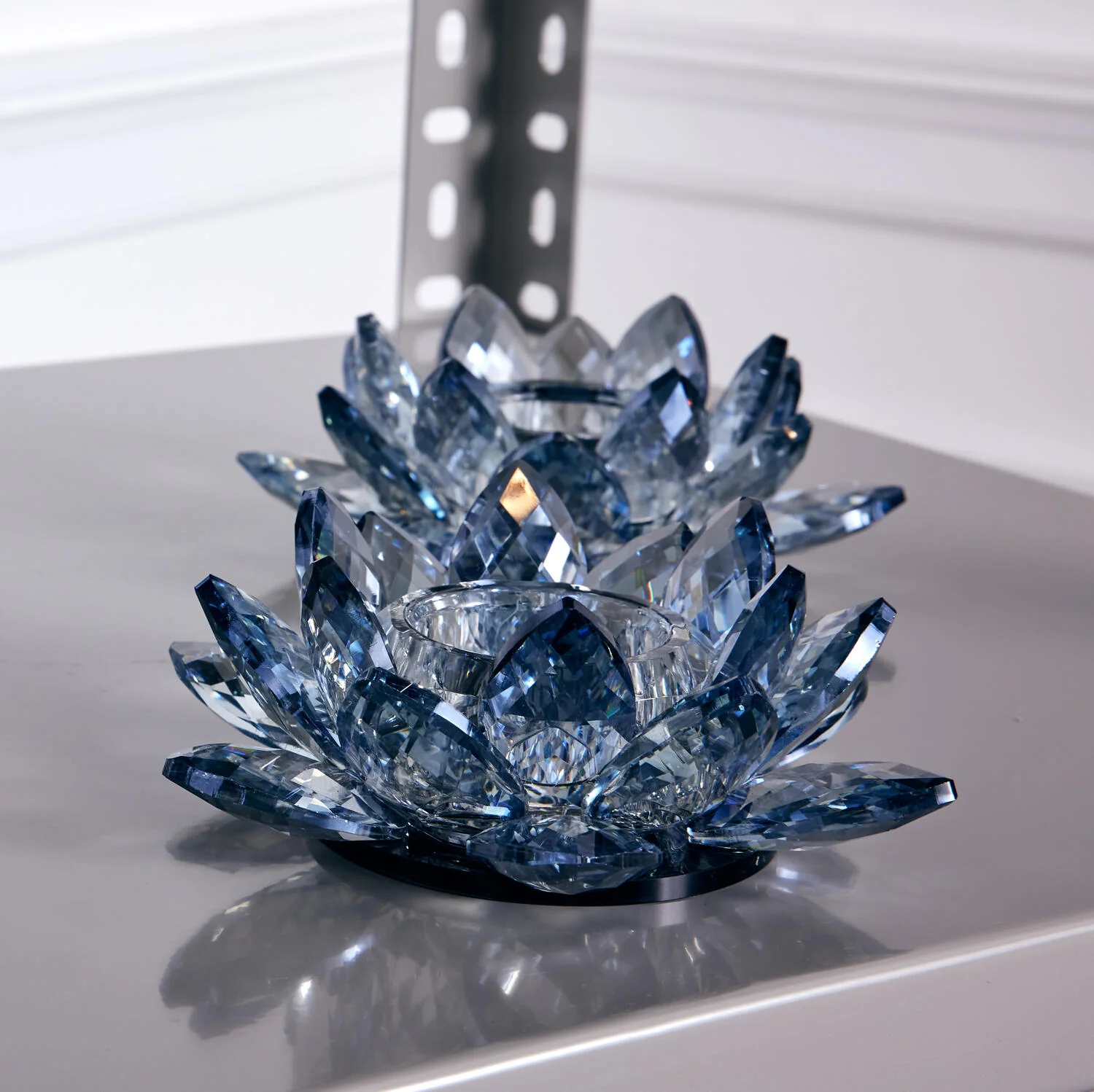 Lotus Votive fyrfadsstage, lille - Light Blue - Image 5