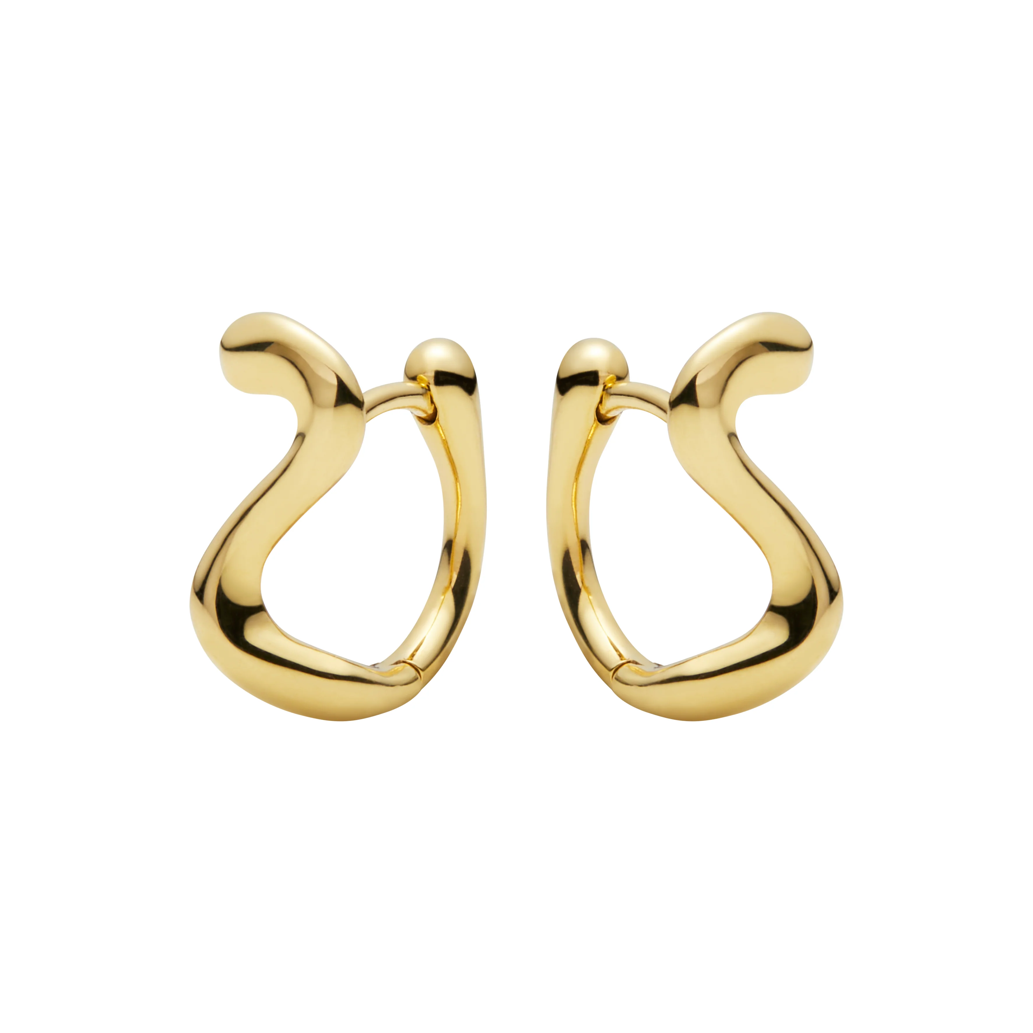 Lotus 9 Huggie ørering - forgyldt - Image 5