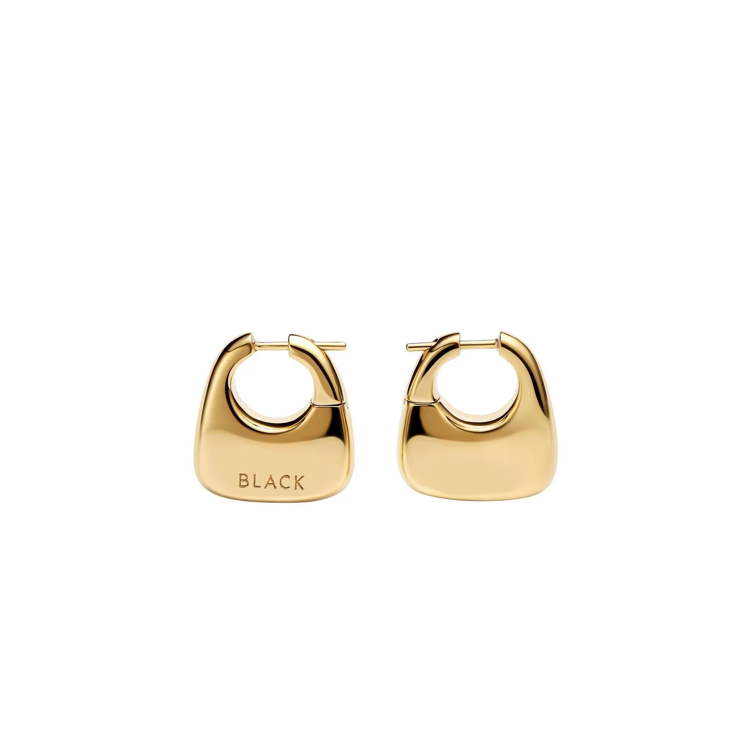 Tote ørering, medium - forgyldt - Image 3