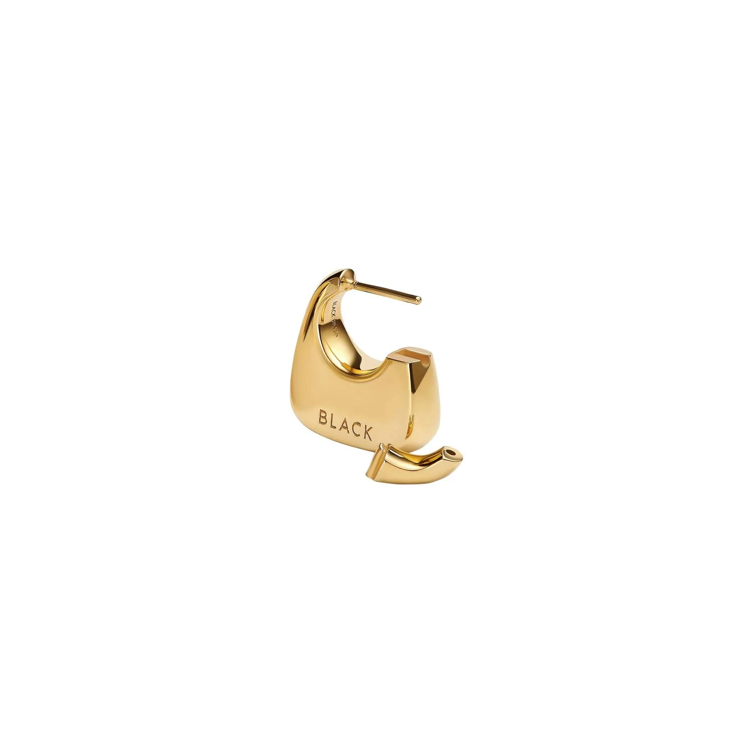 Tote ørering, medium - forgyldt - Image 4