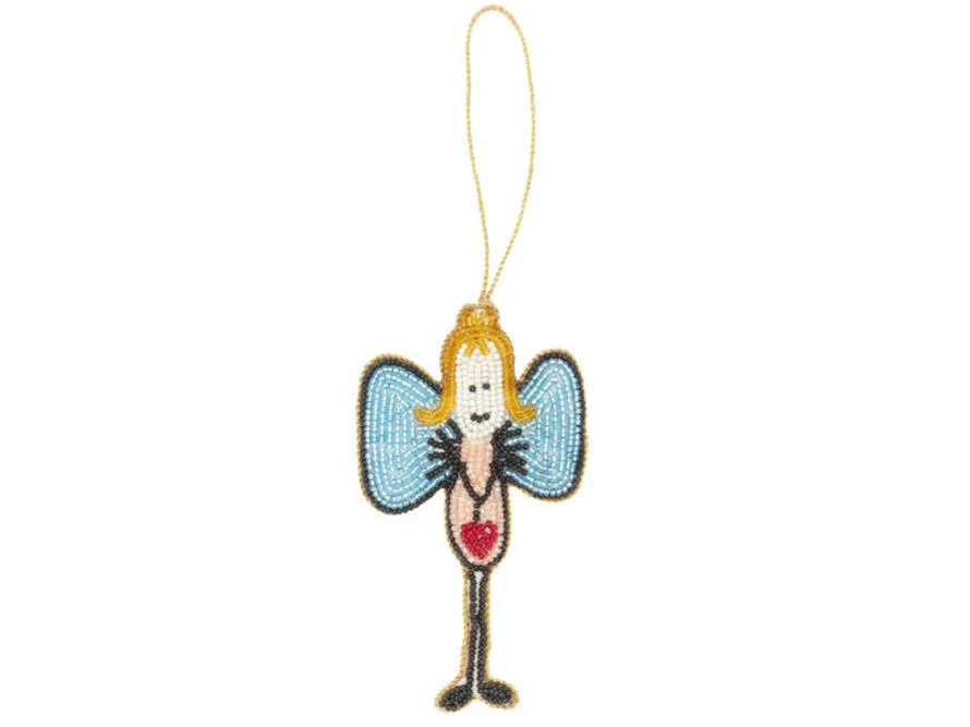 Angel Perle juleophæng - 6x12 cm.