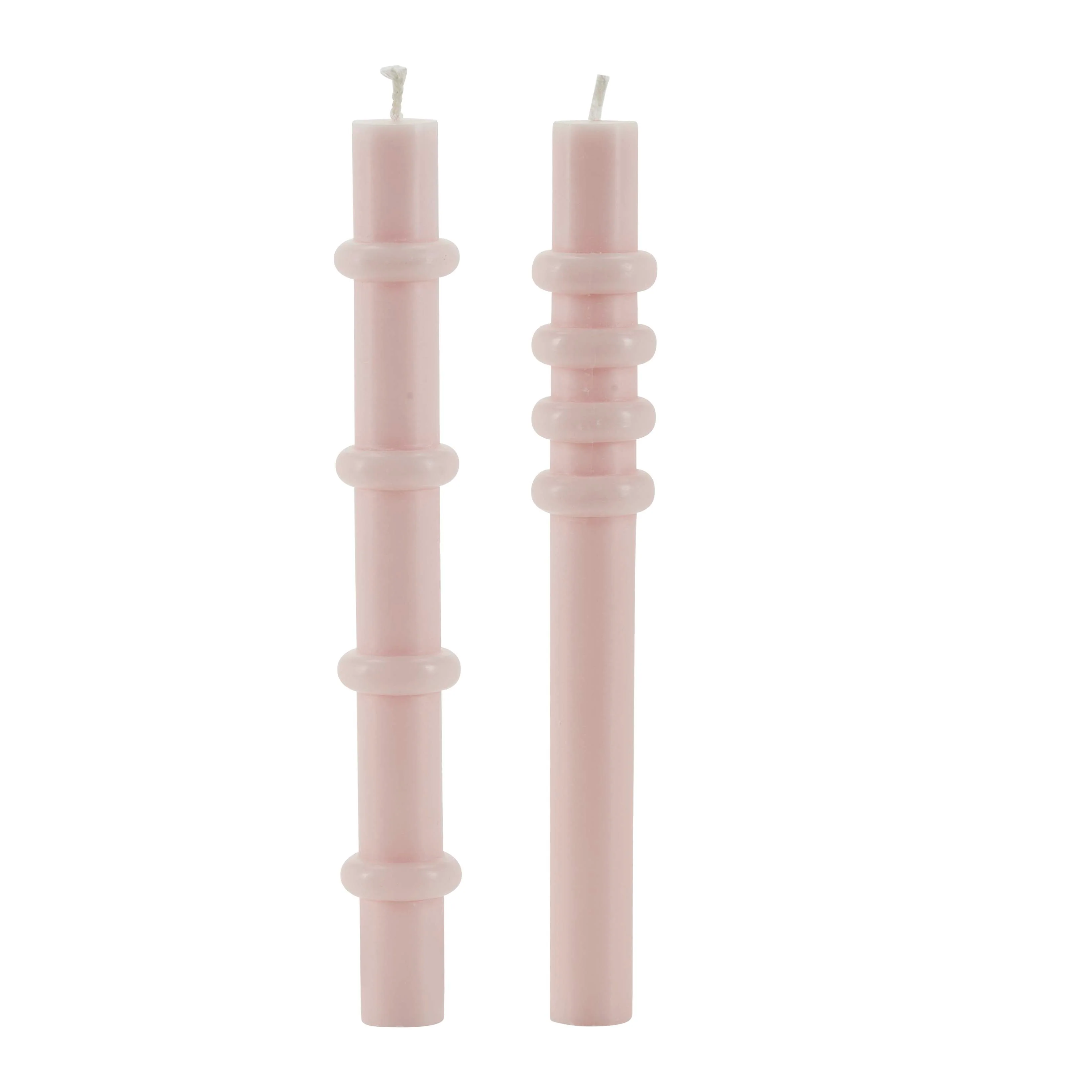 Candle Party With Rings stearinlys, rosa - 2 stk.