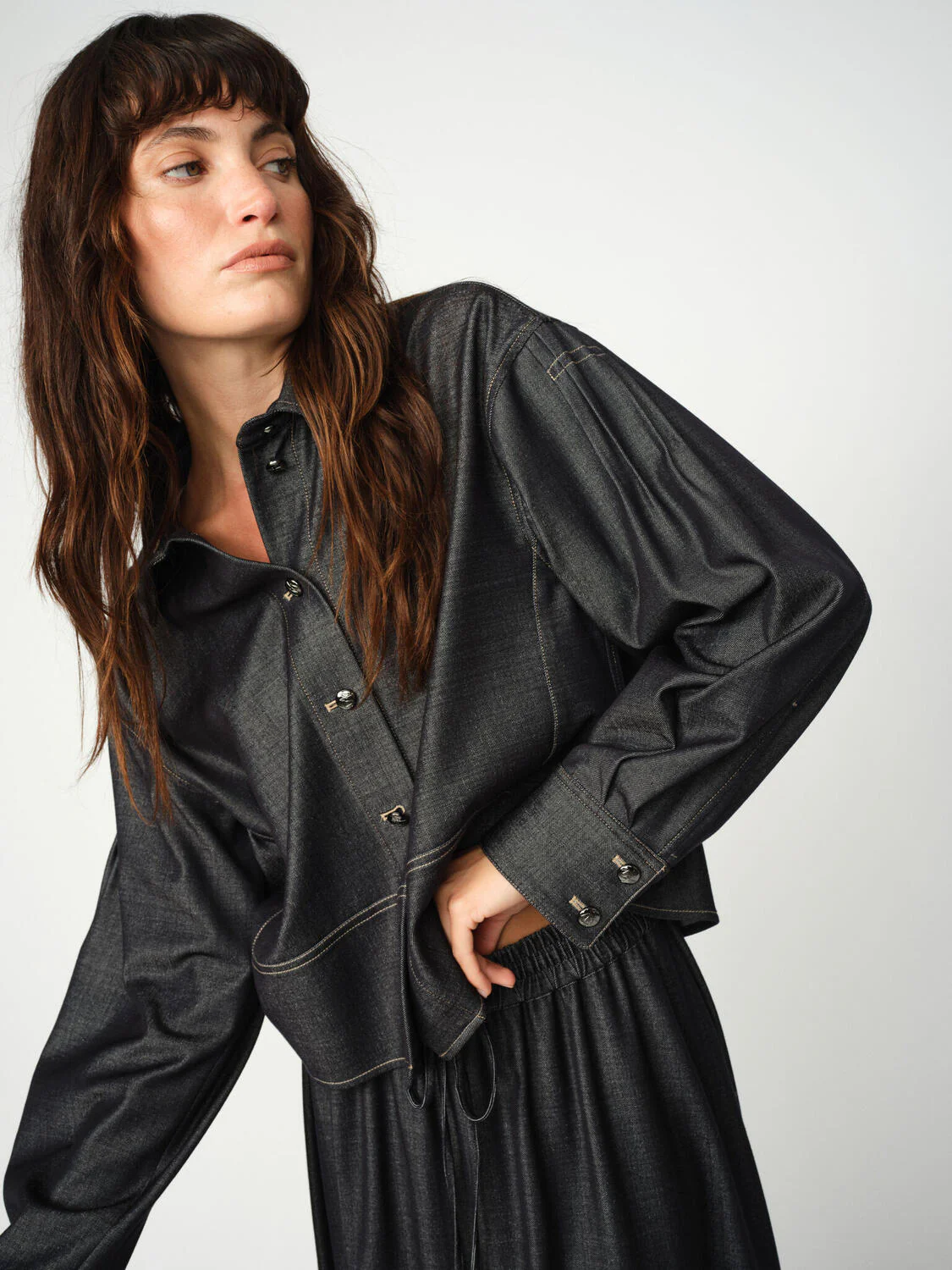 Anela Cilla denimskjorte - sort - Image 4