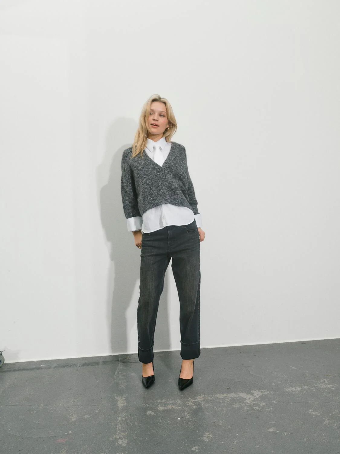Ayen Stripe skjorte - hvid - Image 3