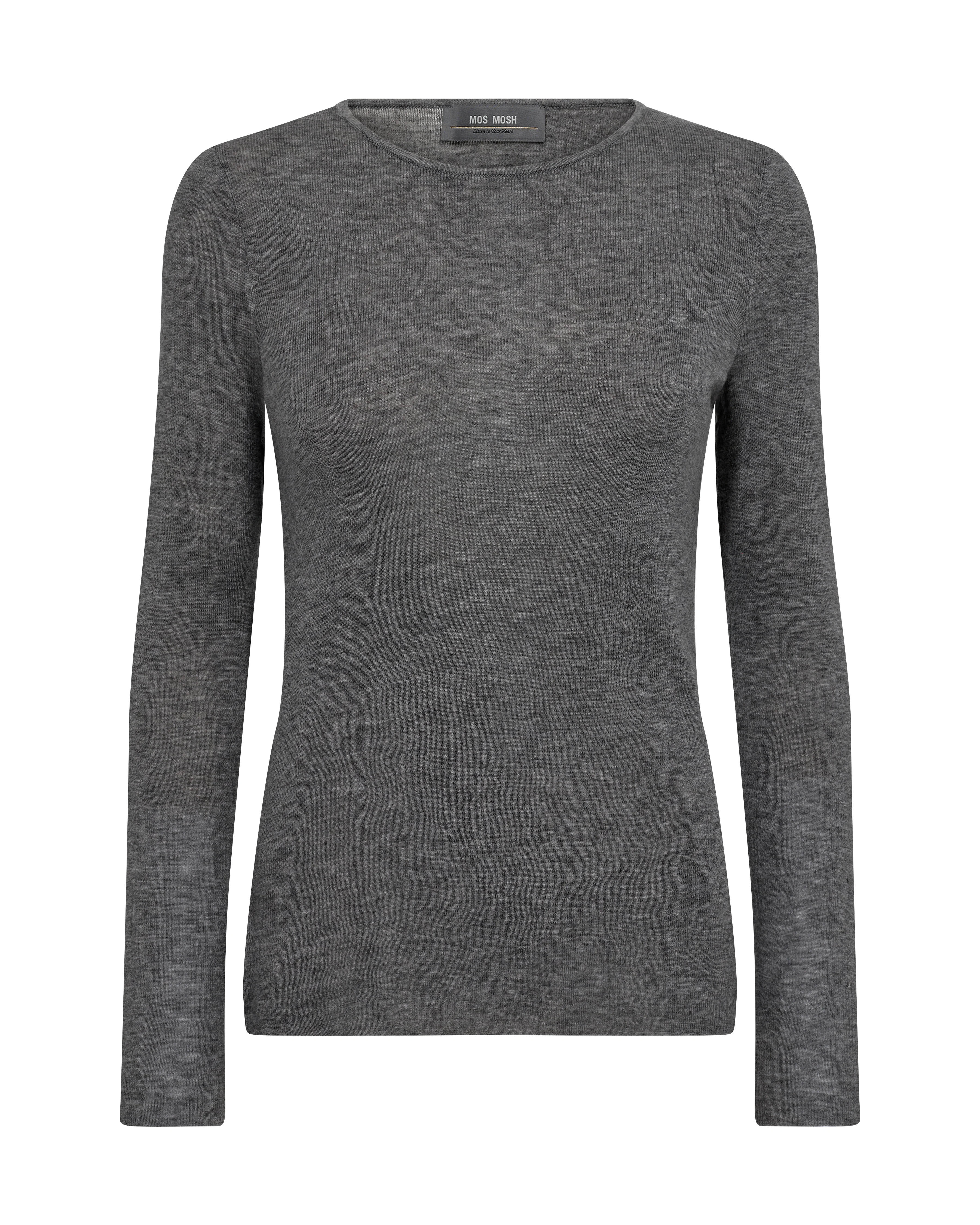 Bouch O-neck striktrøje - Sharkskin
