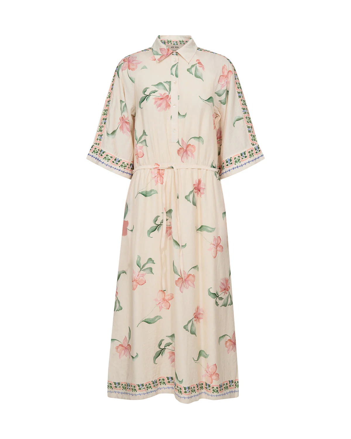 Bunno Big Orchid midi kjole – Ecru - Image 2
