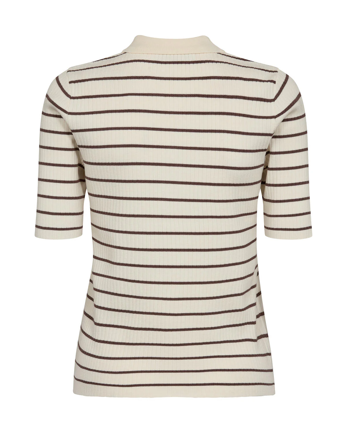 Caliz Stripe Knit polotrøje – Coffee Quartz - Image 5