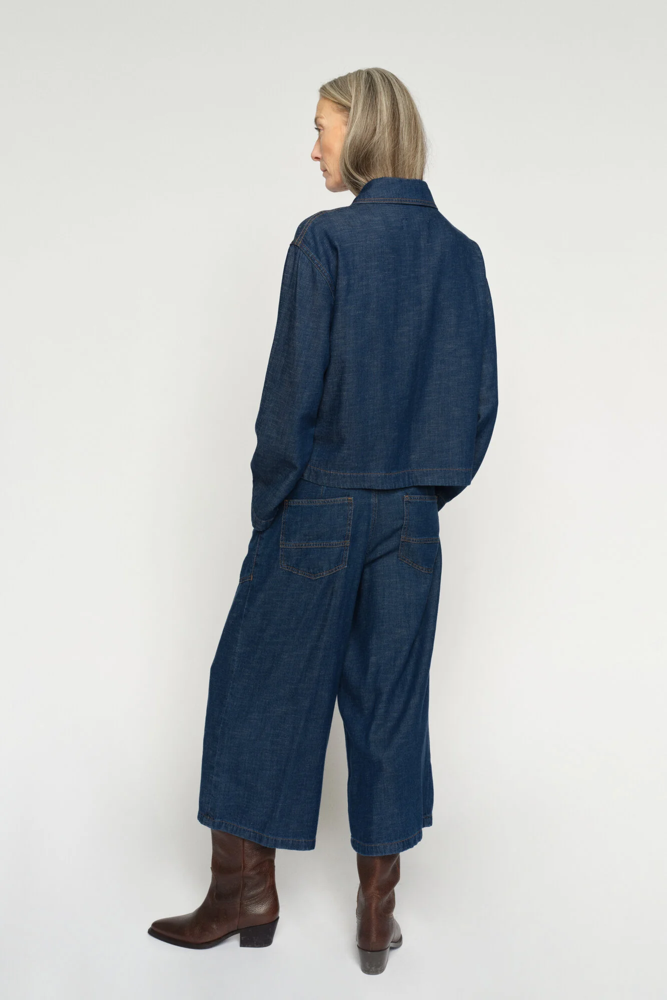 Culotte Arge jeans – mørkeblå - Image 4