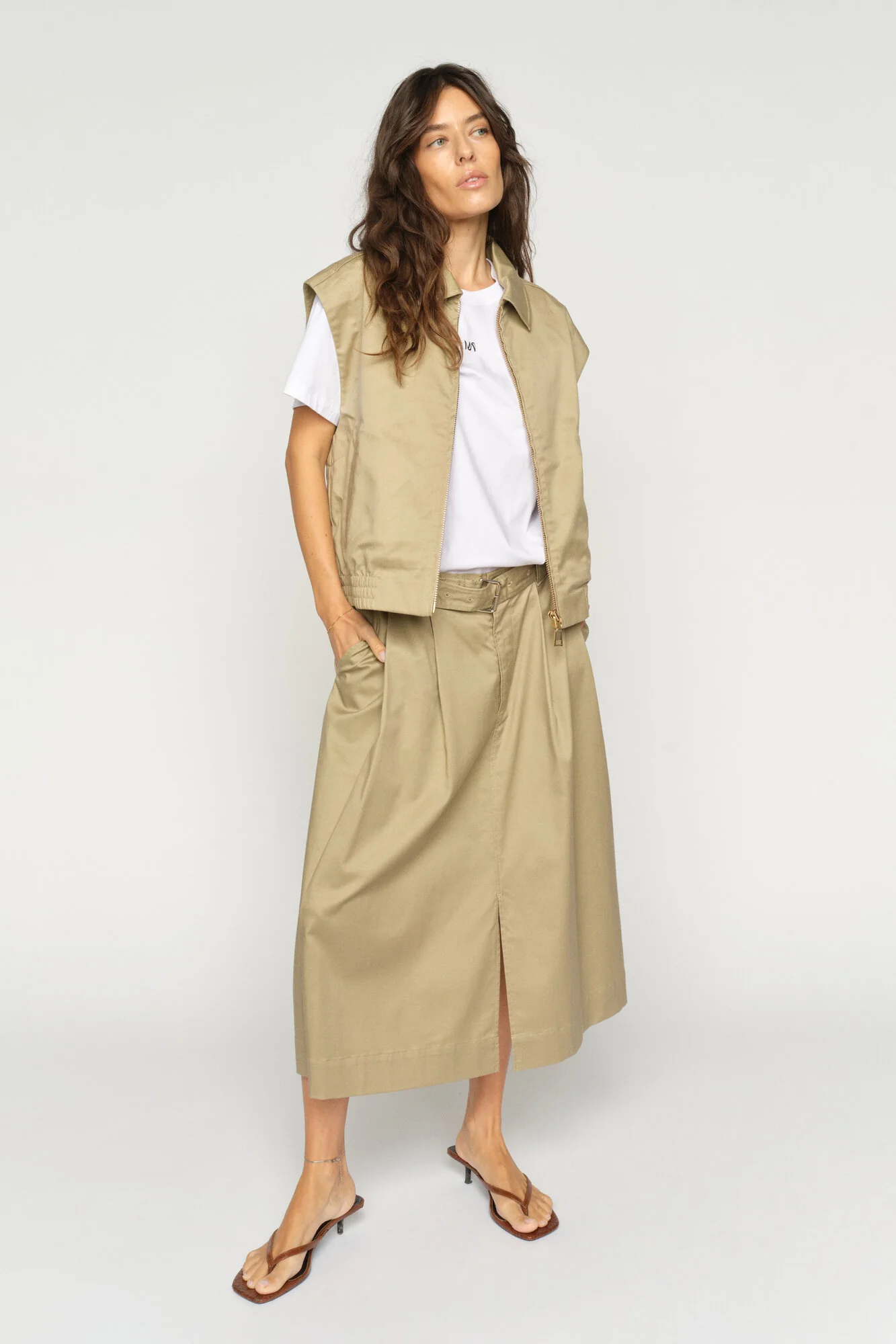Koda Billie midi nederdel – Twill - Image 4