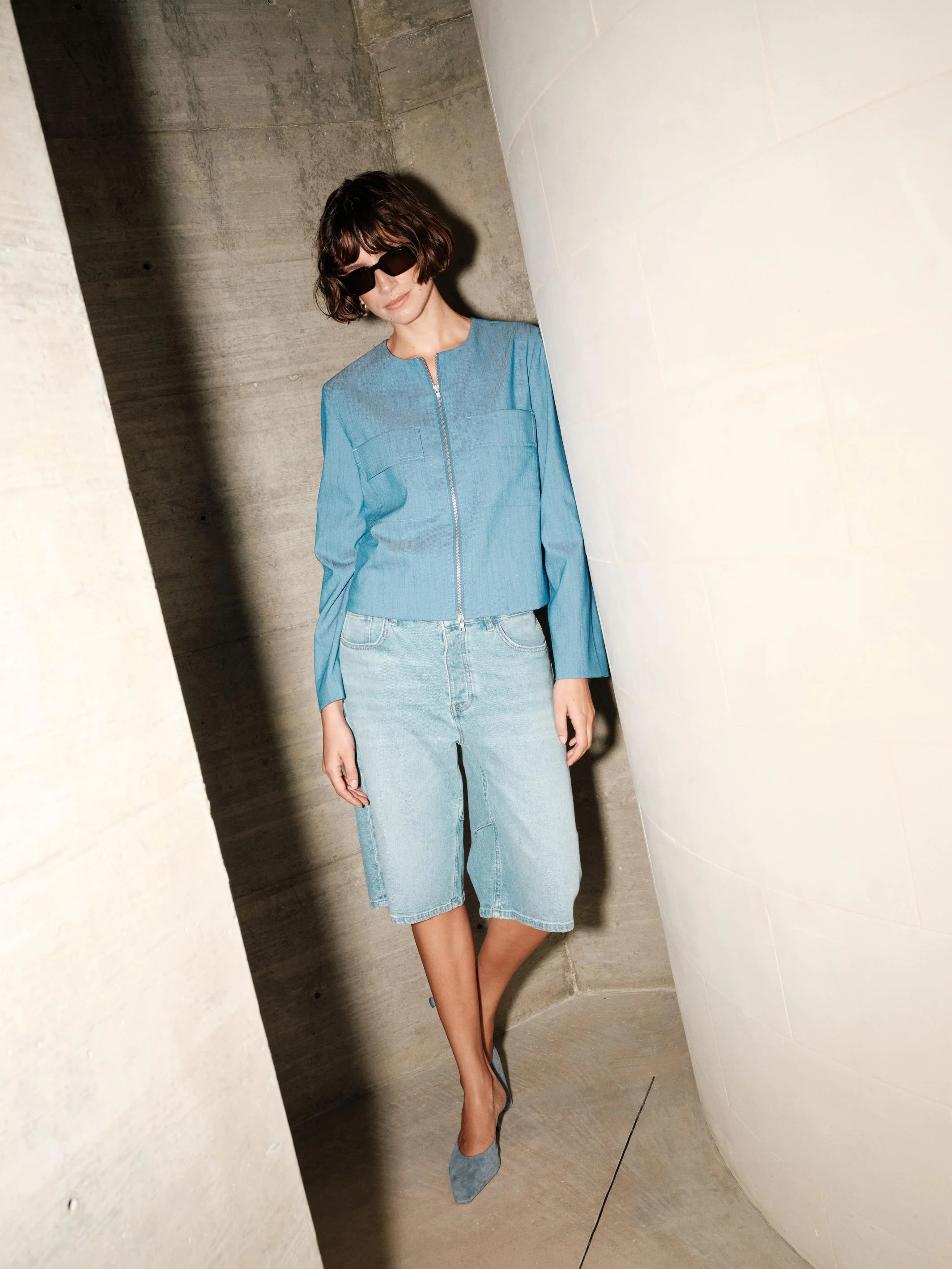 Mathilde Denim Shorts - Light Blue - Image 4
