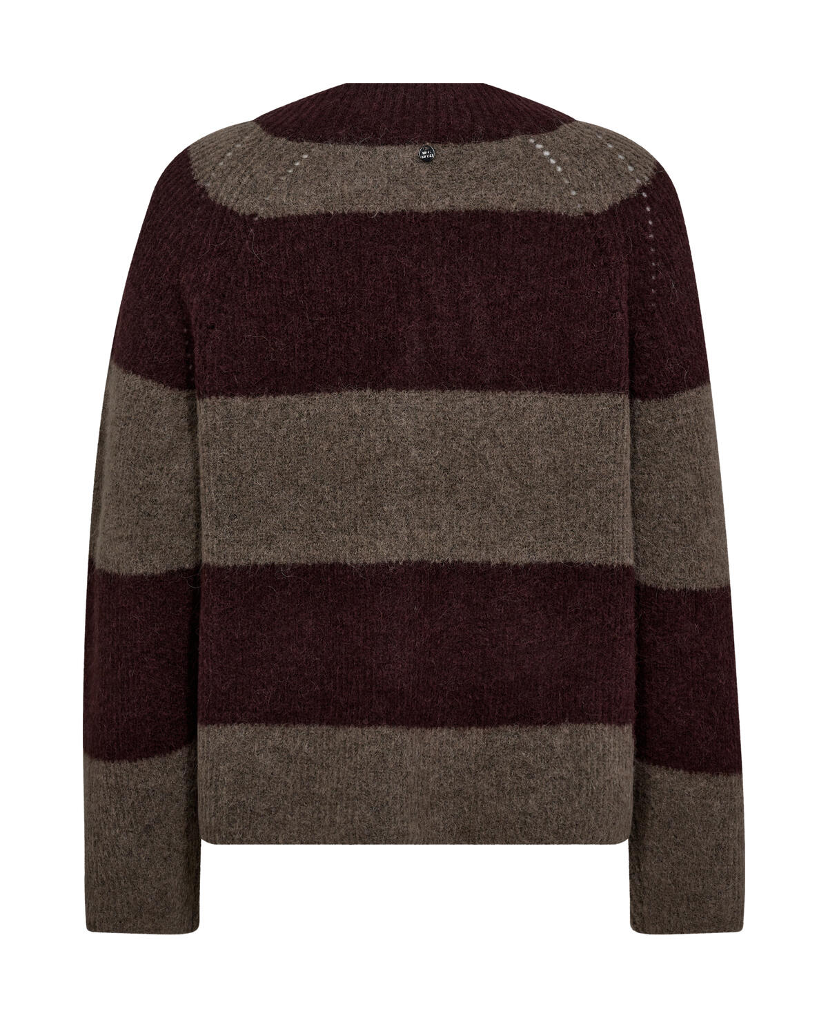 Taci Stripe V-Neck strik - Fudge - Image 4