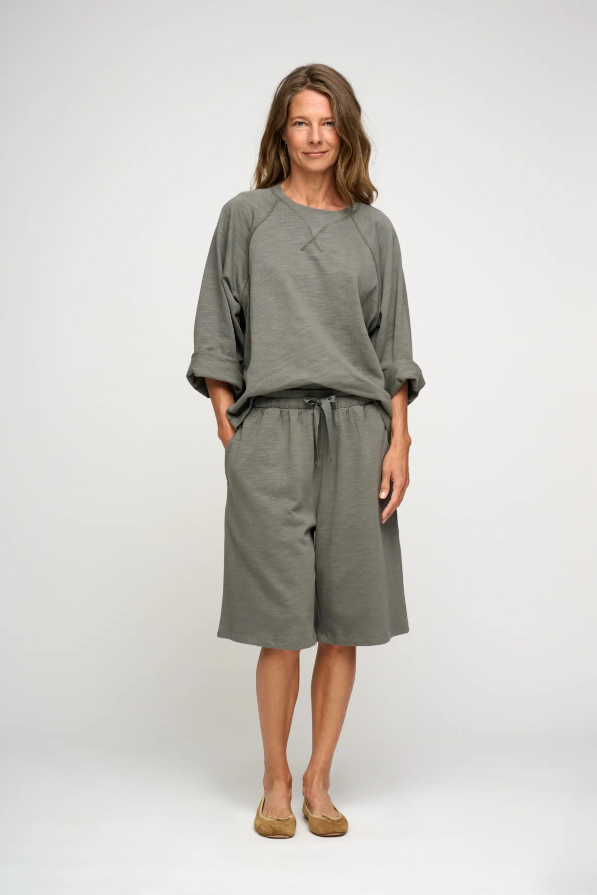 Air sweatshorts - Khaki Gray