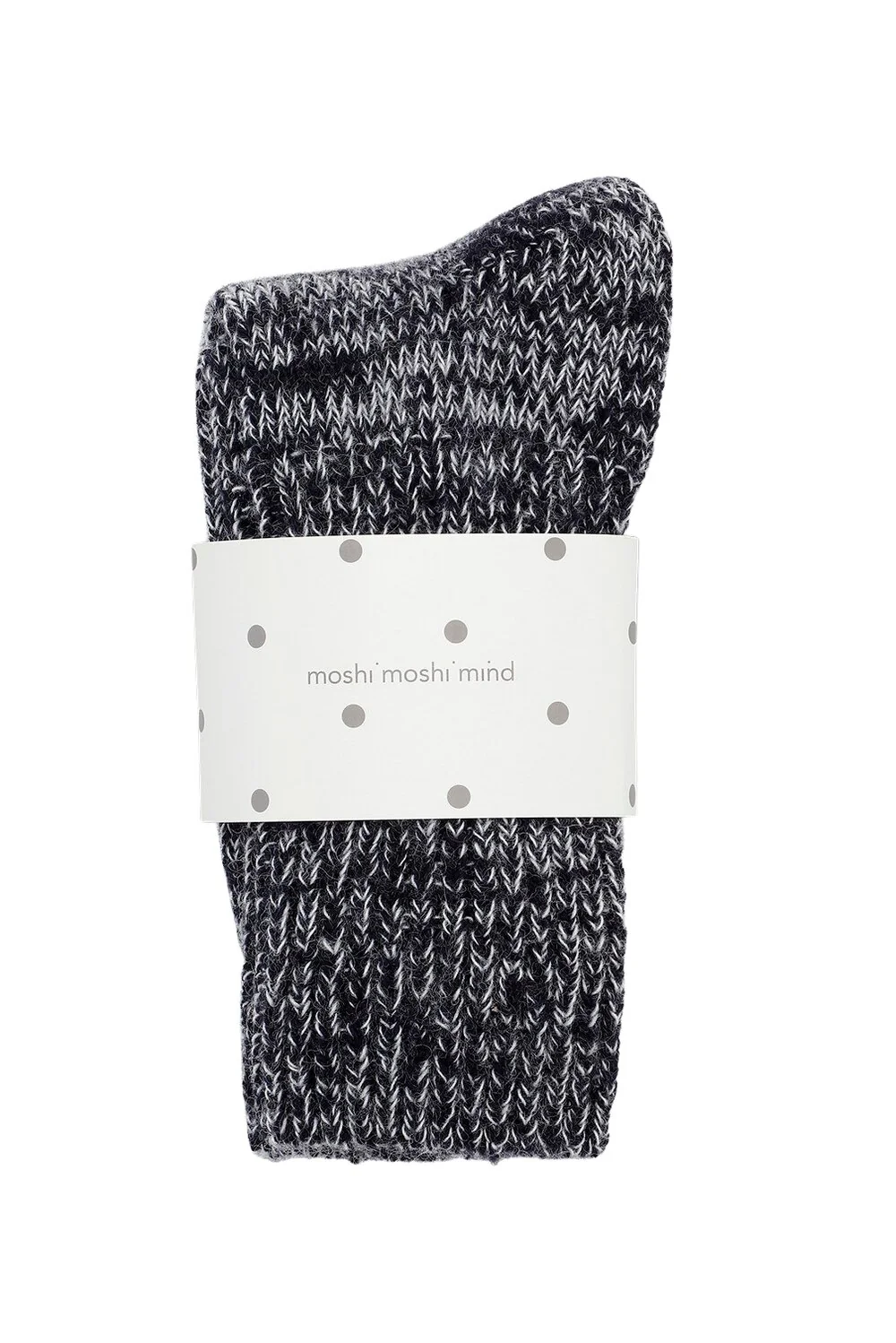 Boyfriend uldstrømper - dark navy melange