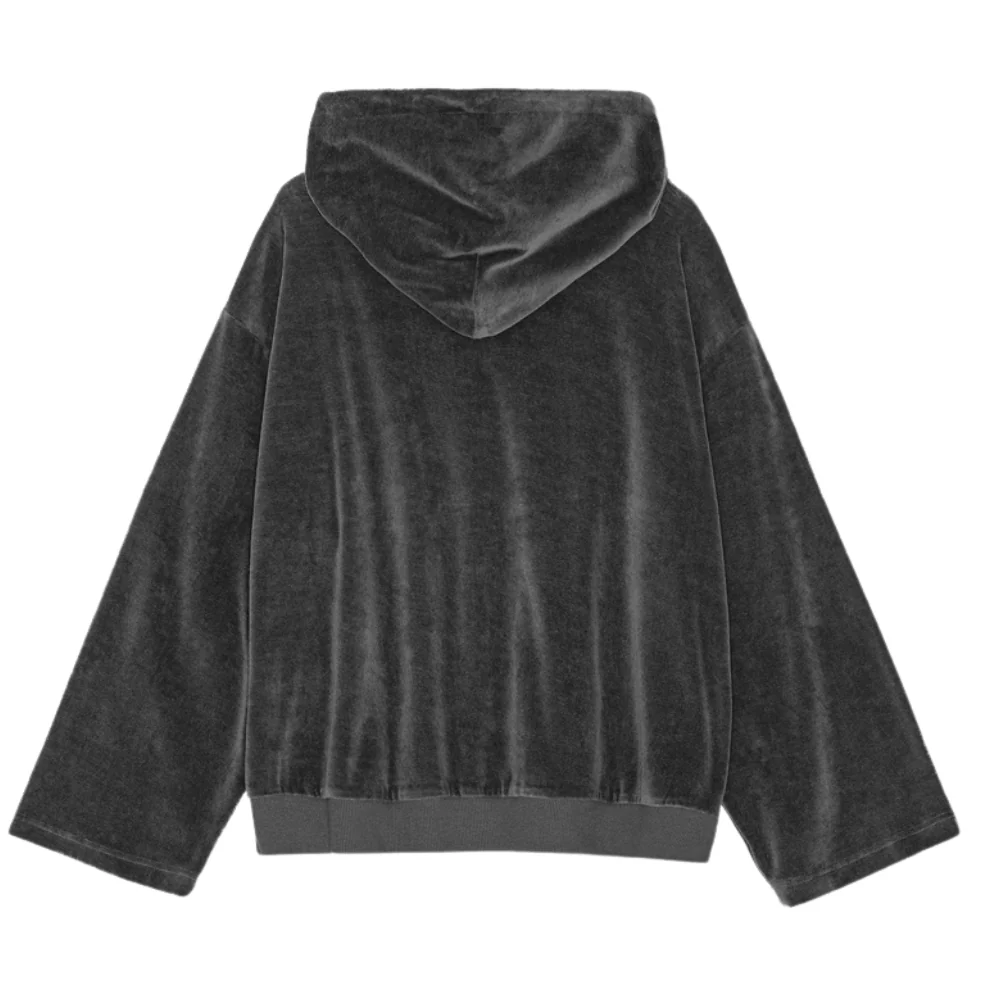 Cosmos Velvet hoodie - mørkegrå - Image 6