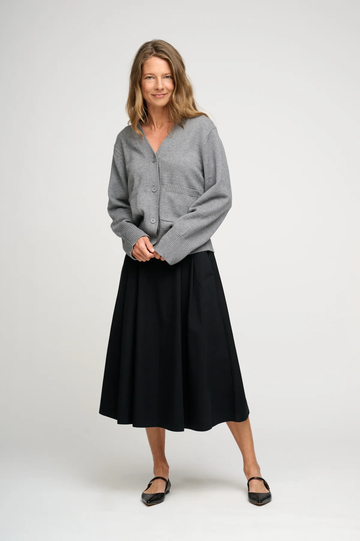 Forest strikket cardigan - Grey Melange - Image 5
