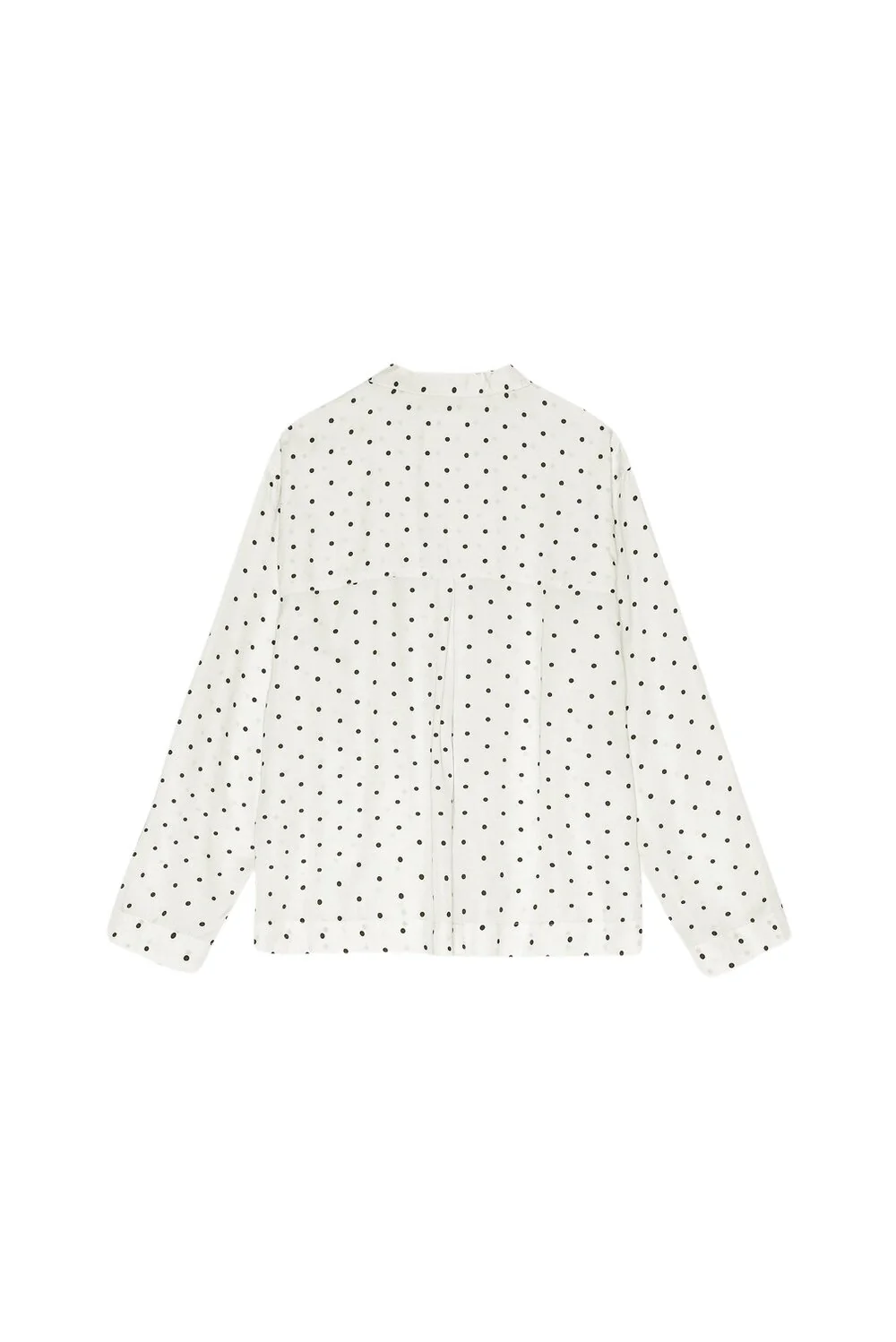Hope silky natskjorte - ecru/black dots - Image 4